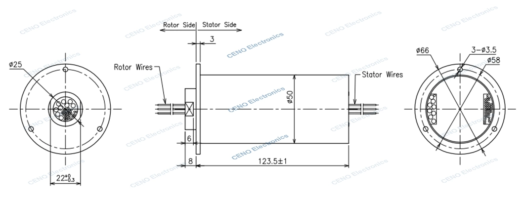 Ethernet Signal Slip Ring with Rotary Electrical Joint